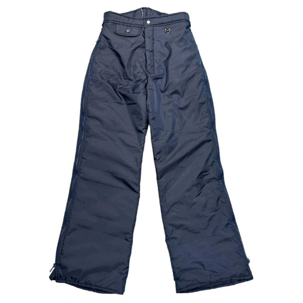 Obermeyer Vintage "Warm Up" Full Side Dual Zipper Legs Snow/Ski Pants Navy - Picture 1 of 12